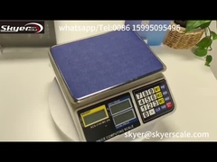 एलसीडी बैकलाइट डिस्प्ले के साथ 30 किलोग्राम 1 ग्राम डिजिटल वजन पैमाने