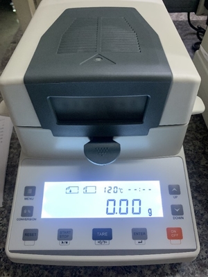 110g/0.001g टच स्क्रीन हैलोजन नमी विश्लेषक मीटर
