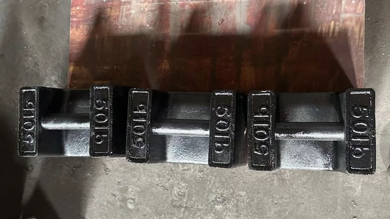 मानक कास्ट आयरन परीक्षण वजन 25lb 50lb आयताकार वजन लिफ्ट लोड ब्लॉक कैलिब्रेशन वजन
