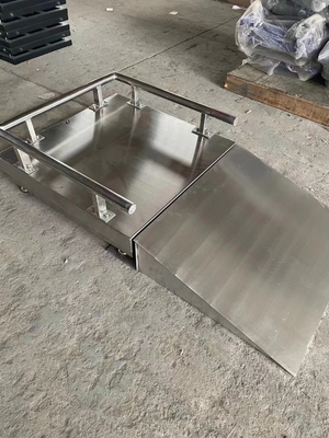 स्टेनलेस स्टील डिजिटल स्केल प्लेटफार्म वजन 3t 1.2x1.5m औद्योगिक वजन