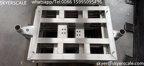 पूर्ण स्टेनलेस स्टील वाटरप्रूफ इलेक्ट्रॉनिक डिजिटल बेंच स्केल 40x50 सेमी 150 किलोग्राम प्लेटफार्म वजन खुदरा