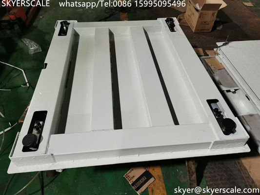 औद्योगिक 5 टन क्षमता कार्बन स्टील 1.2*1.5 मीटर डिजिटल प्लेटफार्म मंजिल पैमाने के साथ A12E संकेतक