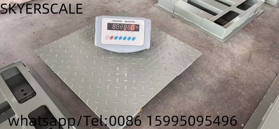 कार्बन स्टील प्लेटफार्म फर्श वजन पैमाने 1.22x1.22m 3t XK315A1X वजन संकेतक के साथ