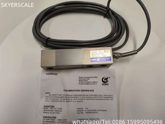 ZEMIC H8C 1 टन C3 वर्ग कतरनी बीम लोड सेल ट्रांसड्यूसर OIML NETP वजन के लिए सेंसर