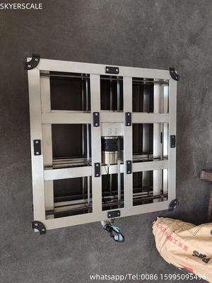 304 स्टेनलेस स्टील बेंच स्केल 600x600 मिमी 600 किलोग्राम डिजिटल इलेक्ट्रॉनिक प्लेटफॉर्म स्केल