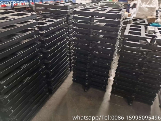 हल्के स्टील 450x450 मिमी 500 किलोग्राम वजन बेंच स्केल के साथ ज़ेमिक L6G 600 किलोग्राम लोड सेल