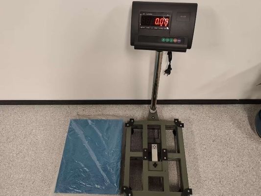 300 x 400 मिमी इलेक्ट्रॉनिक बेंच प्लेटफॉर्म स्केल कार्बन स्टील ओवरलोड सुरक्षा 100kg क्षमता